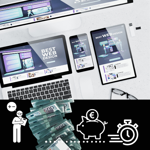Illustration de devis en ligne pour configurer projet web rapidement efficacement