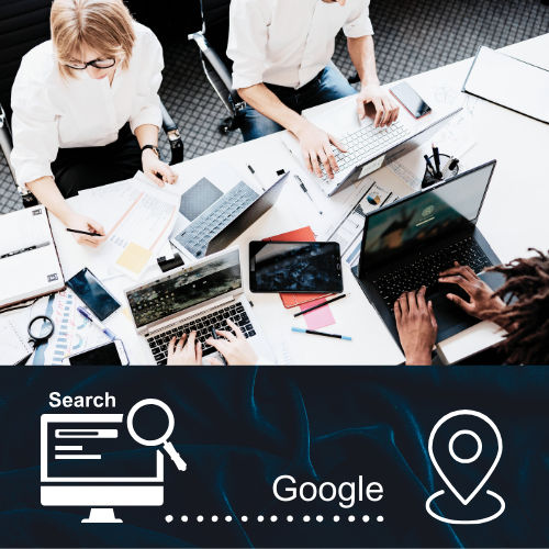 Équipe SEO de Prestige Web Agency optimisant la visibilité